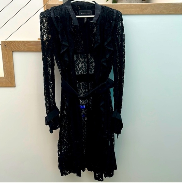 BCBGMaxAzria Jackets & Blazers - Bcbgmaxazria Lace Trench Size S